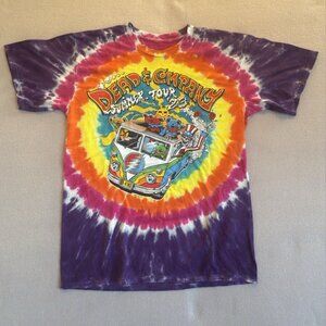 Dead and Company 2023 The Final Tour Size M Tie Dye Bear Bus 2-Sided Shirt